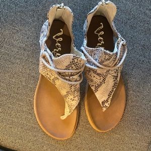 Women’s snake print gladiator sandals